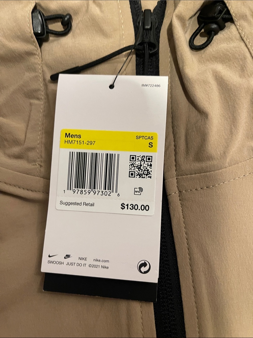 Nike Tech Men's Tan Lightweight Jacket